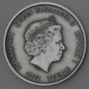 Silbermünze 1oz "Athena" 2022 (AF) Gods of Olympus diff. (Tuvalu) - Miniaturansicht 2