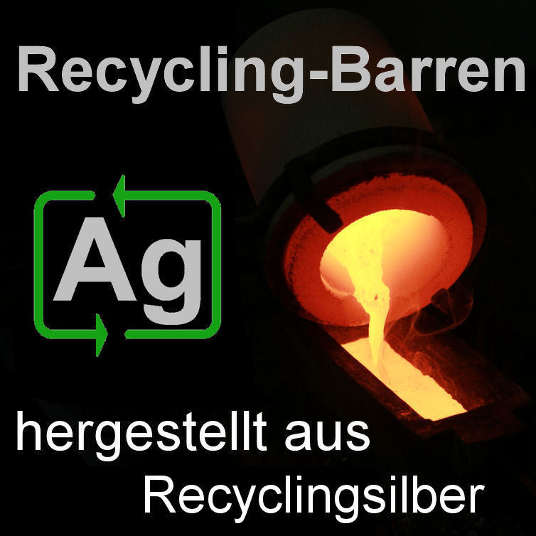Silberbarren 500g ESG gegossen gravierbar Recyclingsilber - Detailansicht 2