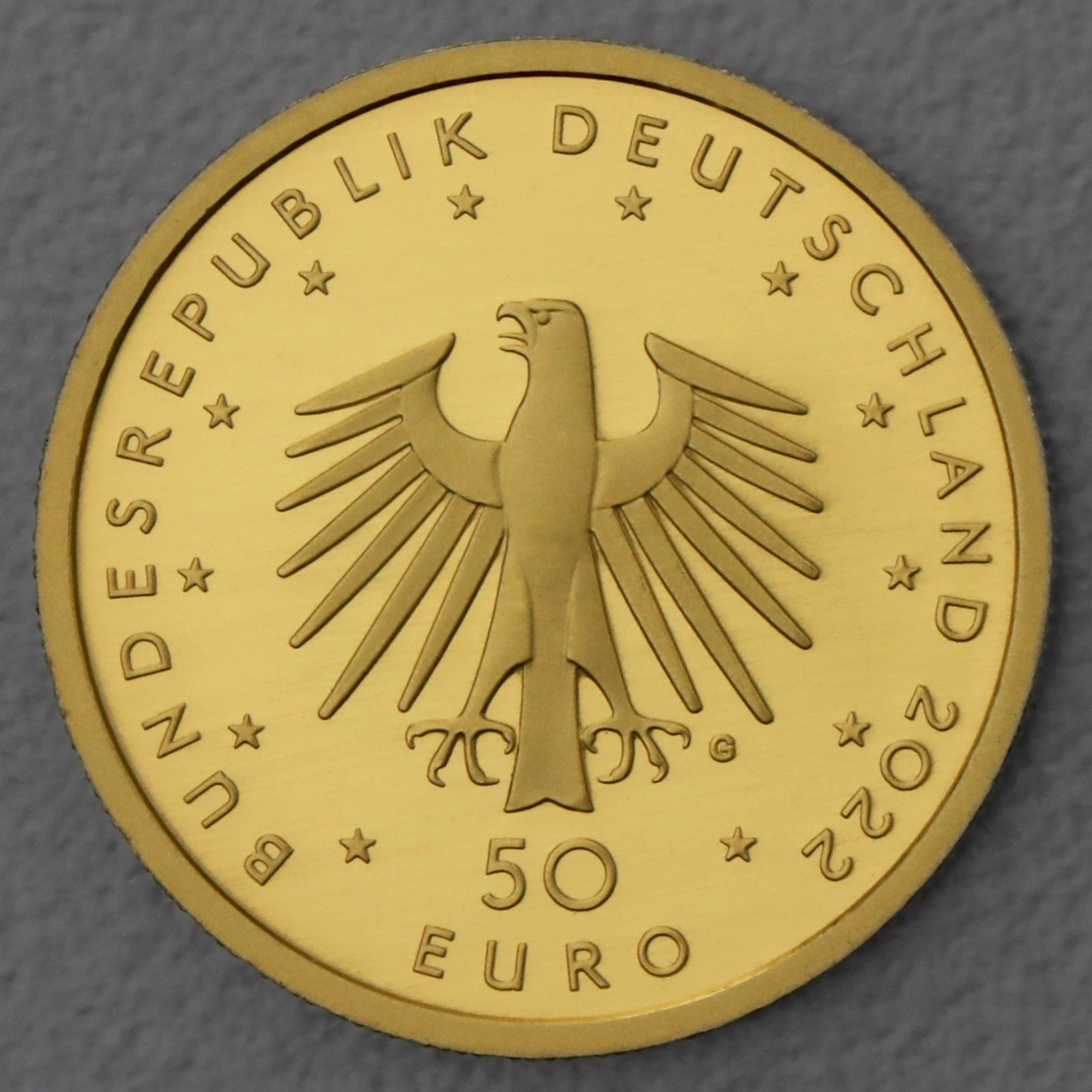 Goldmünze 50 Euro "Konzertgitarre" 2022 Musikinstrumente (Deutschland) - Detailansicht 1