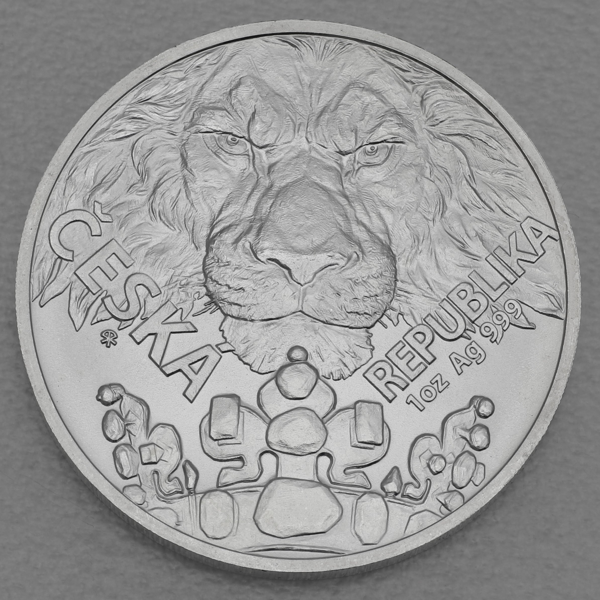 Silbermünze 1oz "Tschechischer Löwe" 2023 (Niue) - Hauptansicht