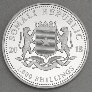 Silbermünze 10oz "Elefant" 2018 African Wildlife (Somalia) - Miniaturansicht 2