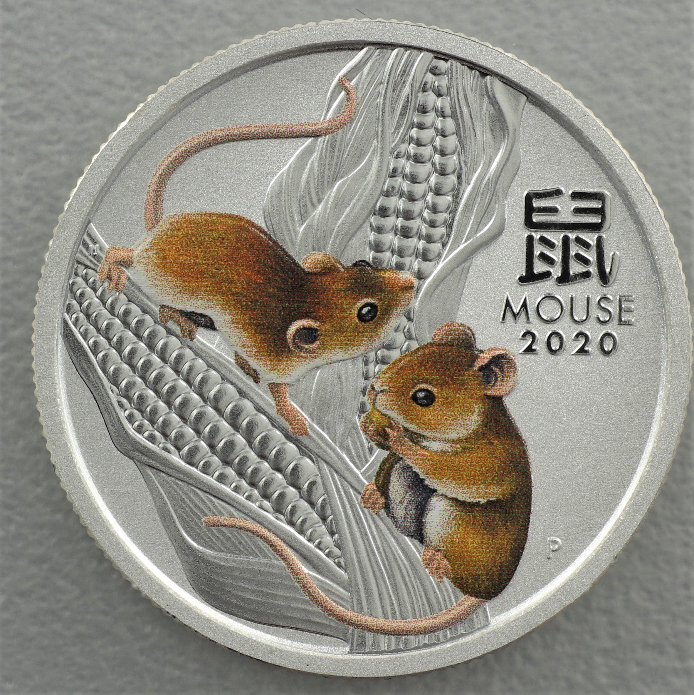 Silbermünze 1/4oz "Maus" 2020 (koloriert) Lunar III – Year of the Mouse (Australien) - Hauptansicht