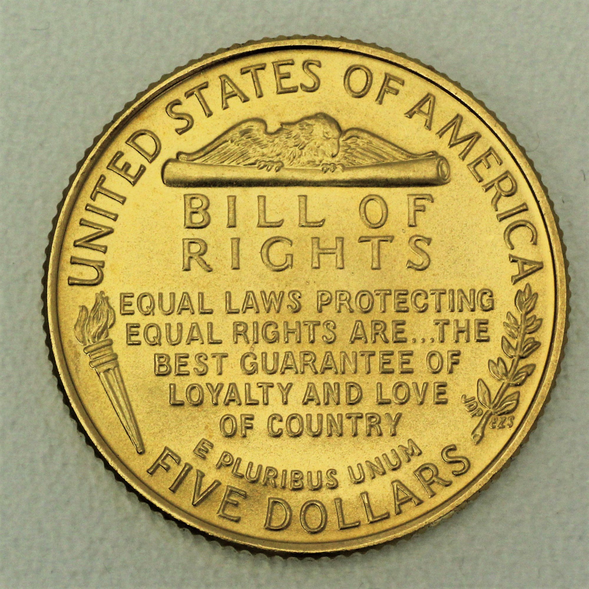 Goldmünze 5 Dollar "James Madison" 1993 (PP) (USA) - Detailansicht 1