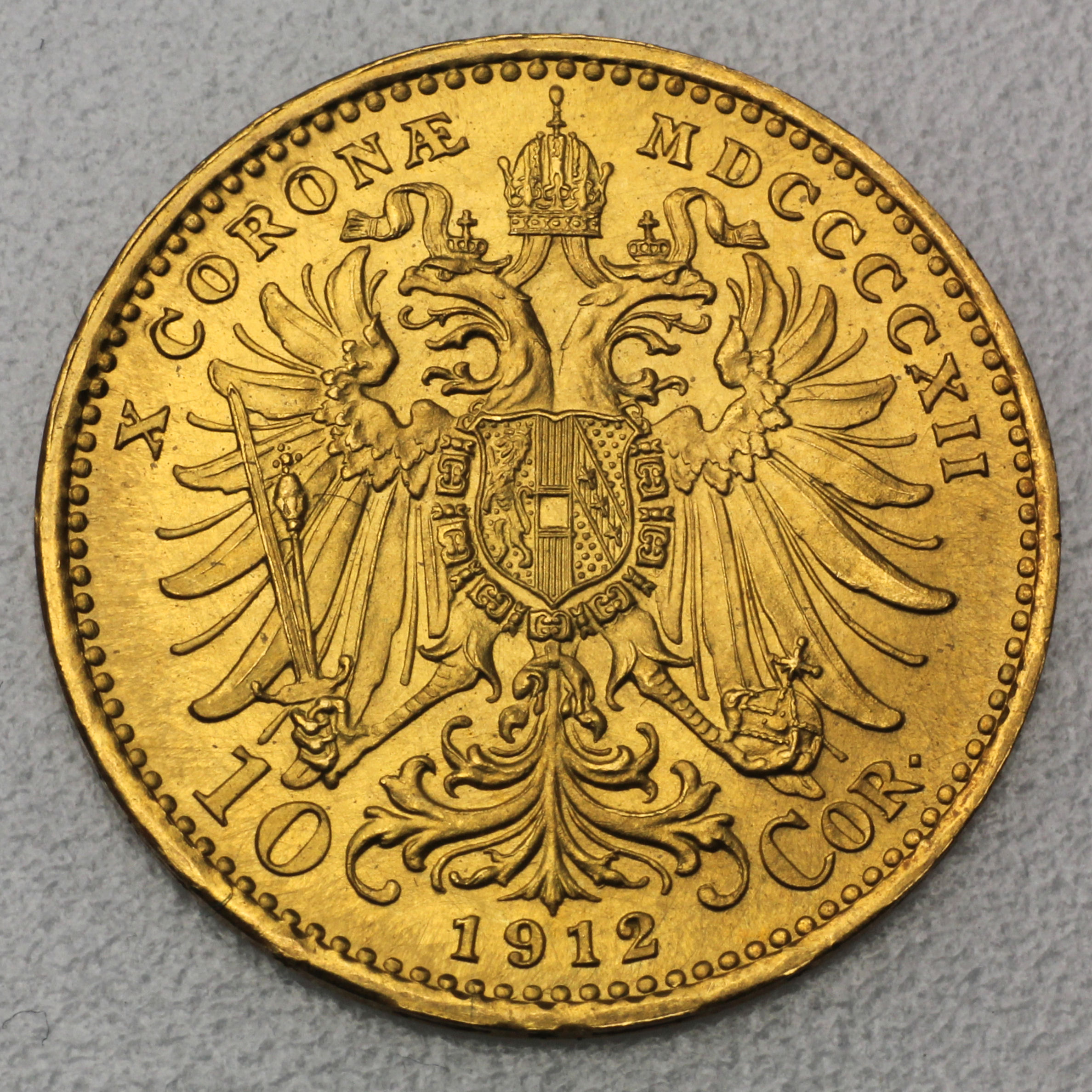 Goldmünze 10 Kronen "Franz Joseph I." 1912 Nachprägung (Österreich) - Detailansicht 1