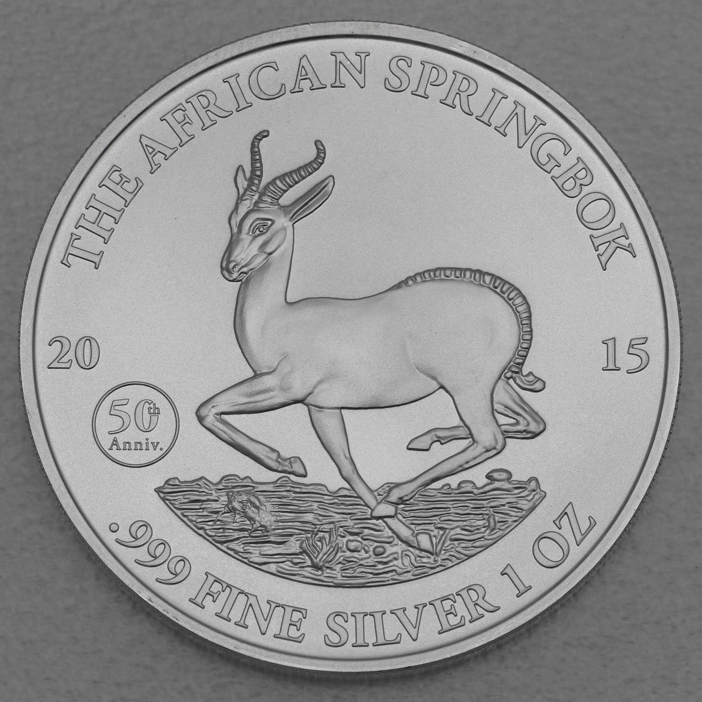 Silbermünze 1oz "Springbock" 2015 (Gabun) - Hauptansicht