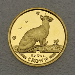 Goldmünze 1/25oz "Siamese Cat" 1992 Cats (Isle of Man) - Miniaturansicht 1