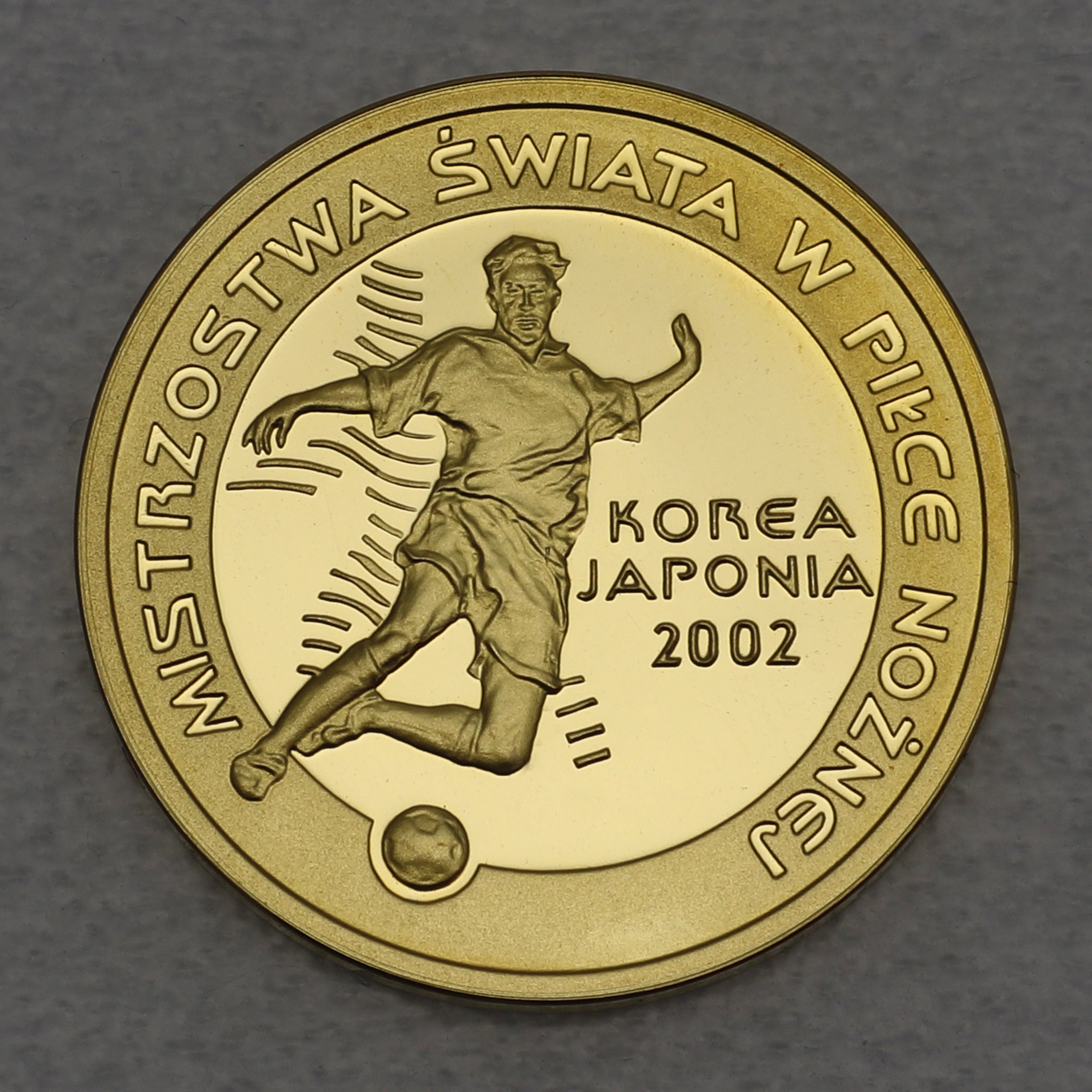 Goldmünze 100 Zloty "FIFA Fußball WM" 2002 Korea/Japan (Polen) - Hauptansicht