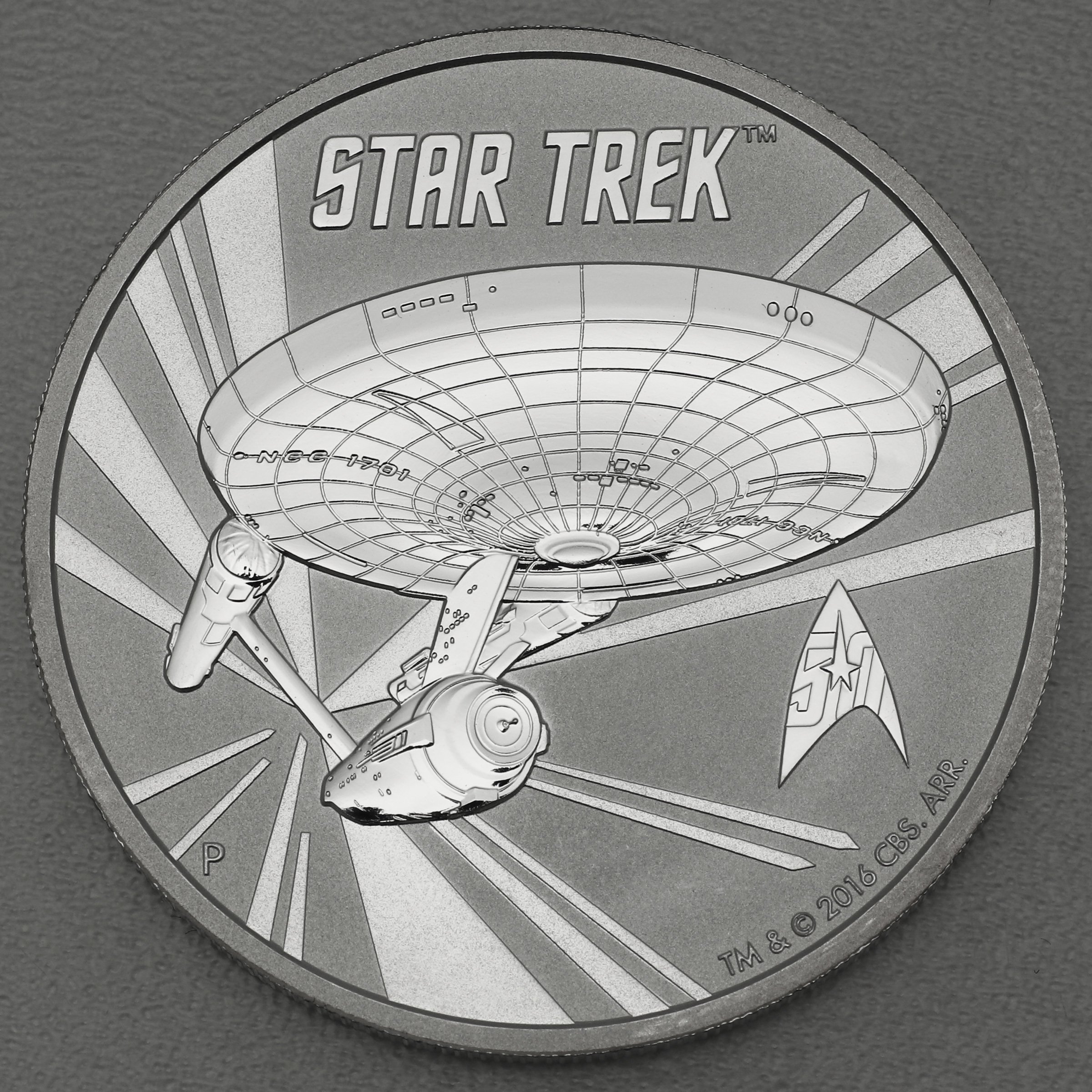 Silbermünze 1oz "U.S.S. Enterprise NCC-1701" 2016 Star Trek (Tuvalu) - Hauptansicht