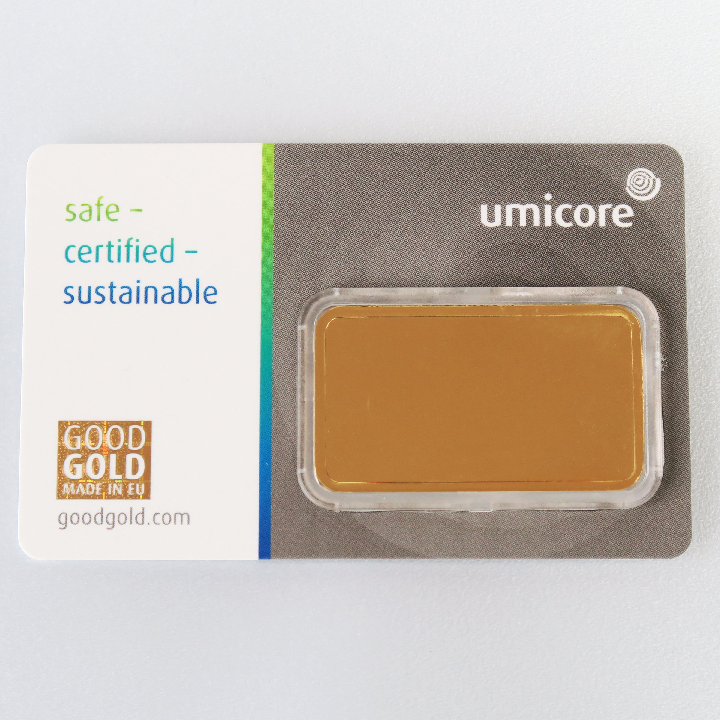 Goldbarren 1oz UMICORE/Blister m. Zertifikat - Detailansicht 1