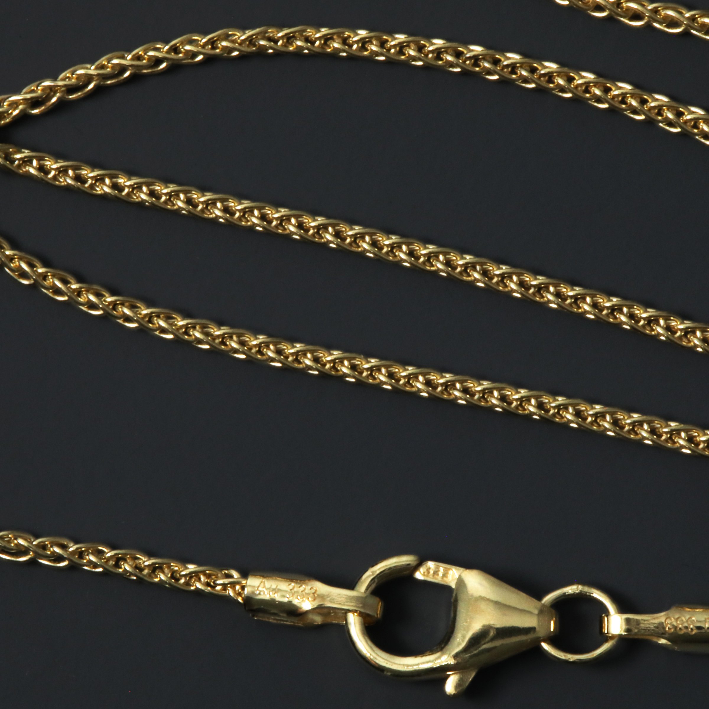 Goldkette 333er/50 cm "Zopf-Form" (8 kt GG) - Detailansicht 1
