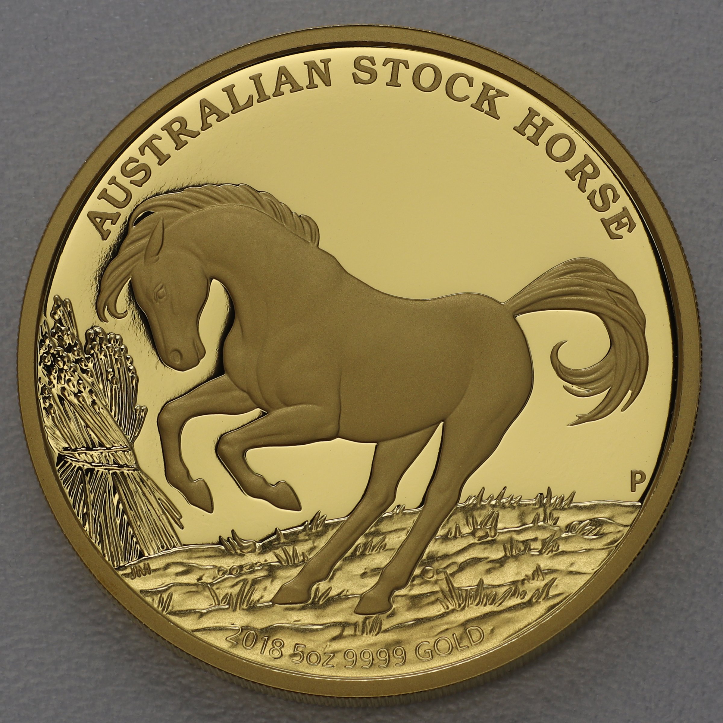 Goldmünze 5oz "Australian Stock Horse" 2018 (PP) Stock Horse (Australien) - Hauptansicht