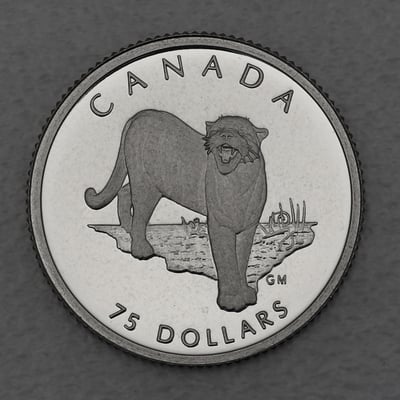 Platinmünze 1/4oz "Puma" 1992 Wildlife Canada (Kanada) - Miniaturansicht 1