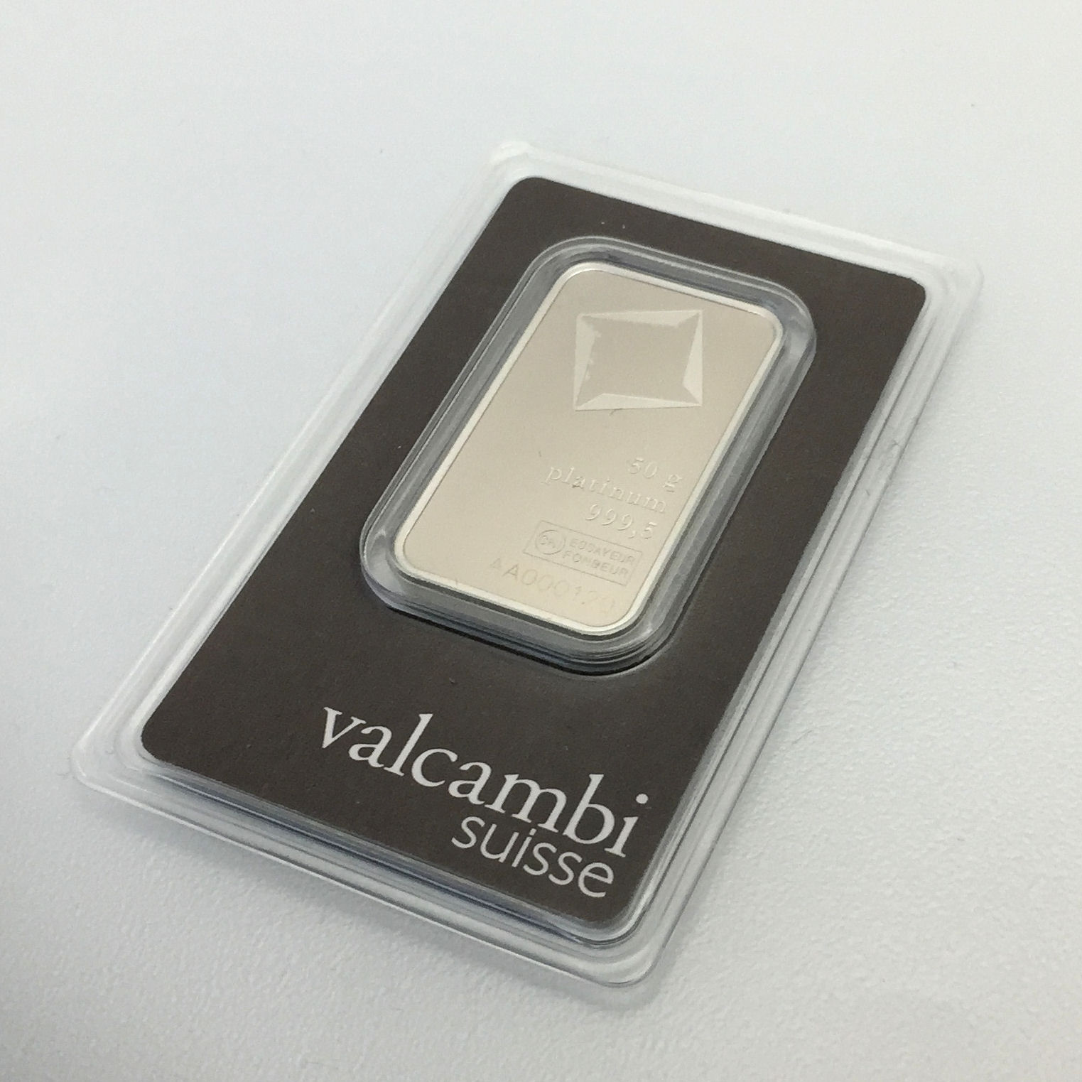 Platinbarren 50g VALCAMBI (Pt) - Detailansicht 1