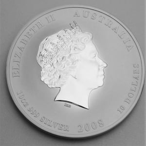 Silbermünze 10oz "Maus" 2008 Lunar II – Year of the Mouse (Australien) - Miniaturansicht 2