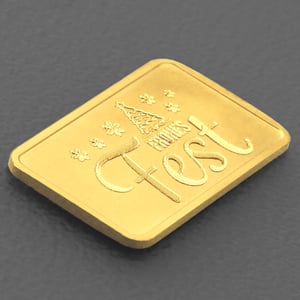 Goldbarren 2,5g Gravur "Frohes Fest" - Miniaturansicht 3