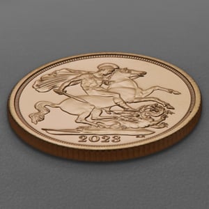 Goldmünze 1 Sovereign "Charles III." 2023 Coronation (Großbritannien) - Miniaturansicht 3