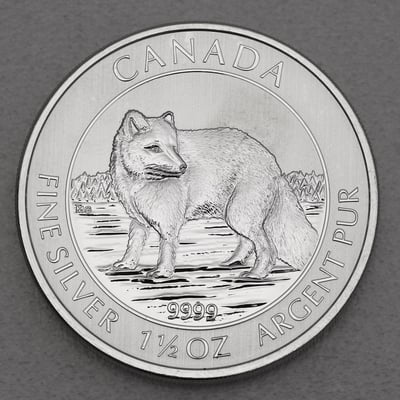 Silbermünze 1,5oz "Canadian Polarfox" 2014 (Kanada) - Hauptansicht
