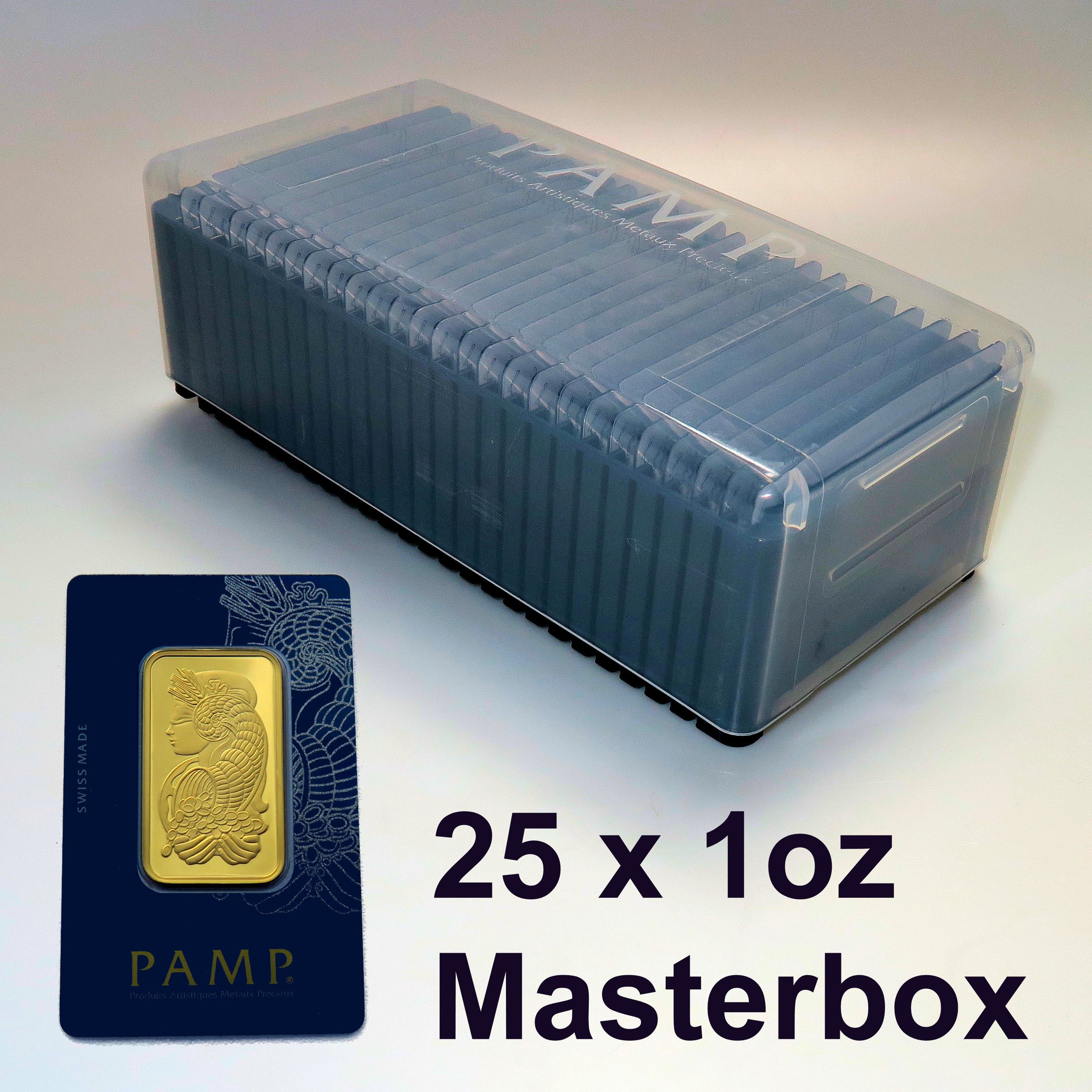 Goldbarren (25x 1 oz) "Fortuna" PAMP, Masterbox - Hauptansicht