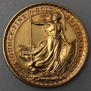 Goldmünze 1/4oz "Britannia" vor 2013 (22kt) (Großbritannien) - Hauptansicht