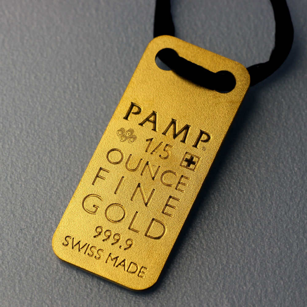 Gold-Schmuckbarren 1/5oz "Dolphin/Delfin" PAMP - Detailansicht 6