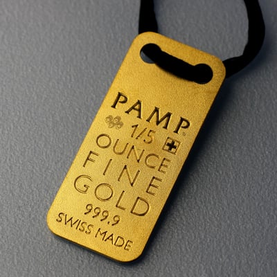 Gold-Schmuckbarren 1/5oz "Dolphin/Delfin" PAMP - Miniaturansicht 7