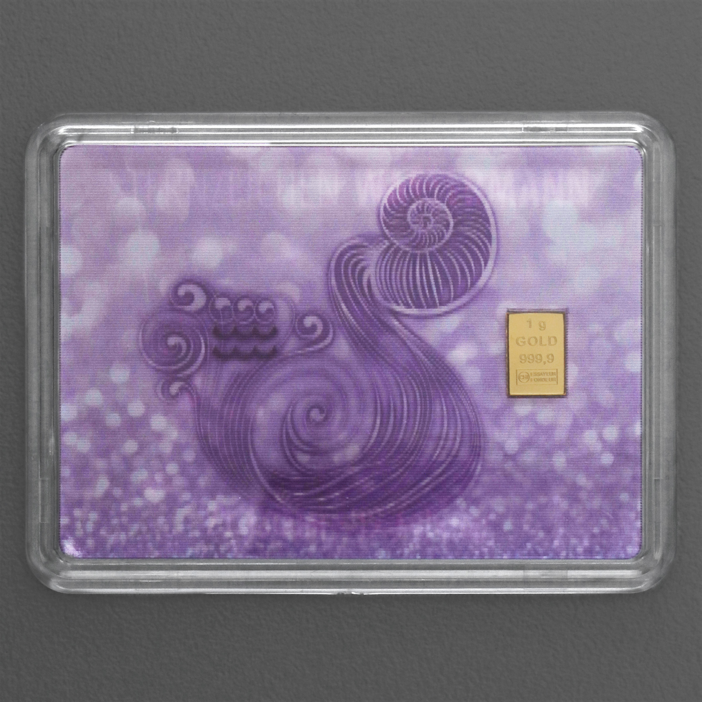 Goldbarren 1g "Sternzeichen: Wassermann" (Flip) - Detailansicht 1