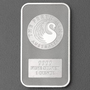 Silberbarren 1oz Perth Mint "Känguru" - Miniaturansicht 1