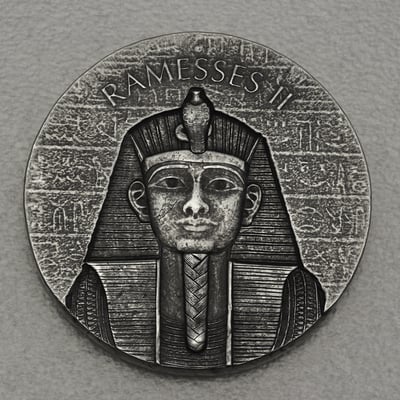 Silbermünze 2oz "Ramses II." 2017 Ägyptische Relikte (Tschad) - Miniaturansicht 1