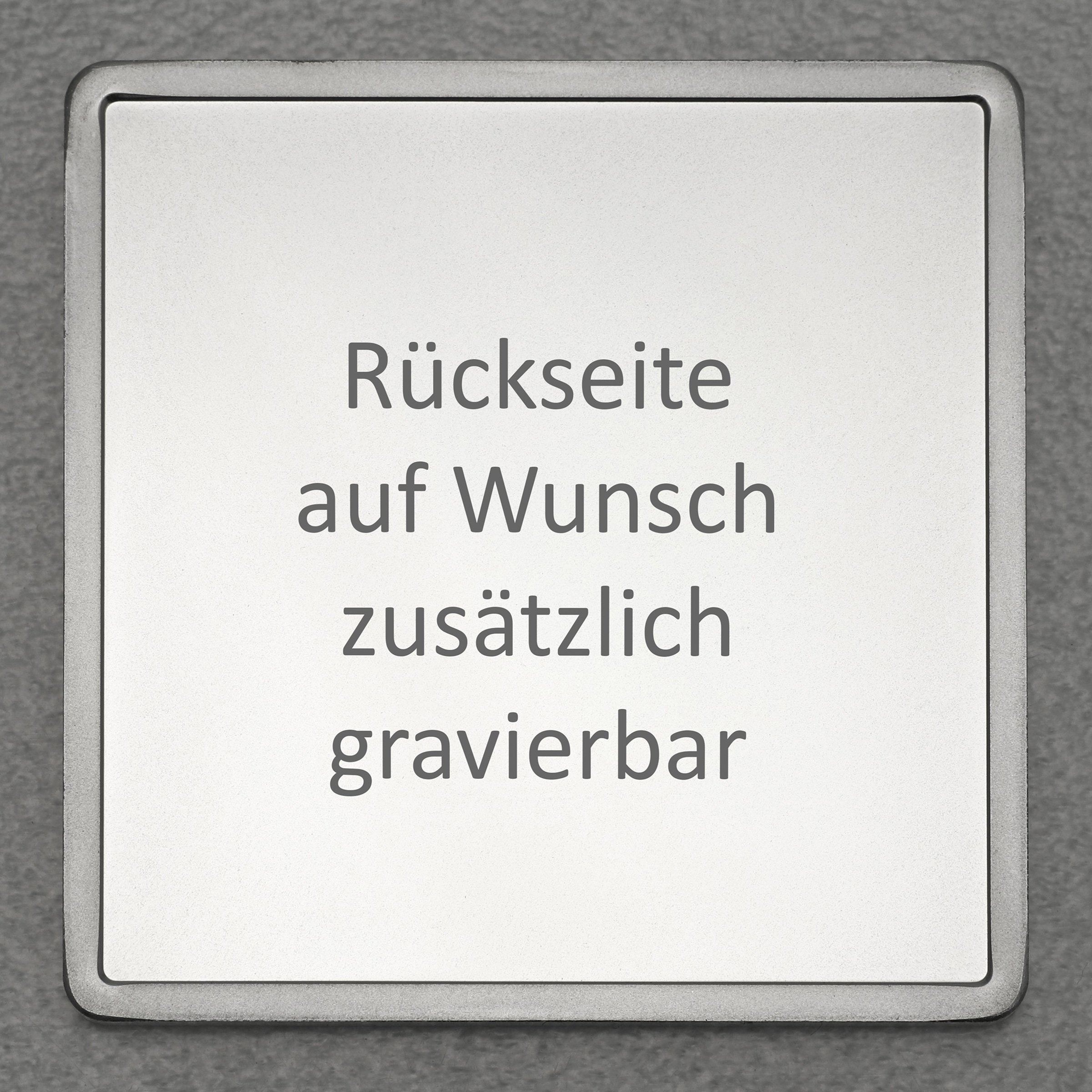 Silberbarren 1oz "Ihre Wunsch-Fotogravur" quadratisch - Detailansicht 2