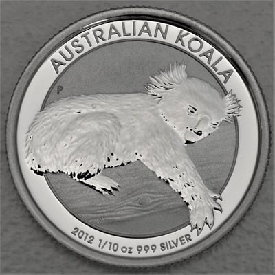 Silbermünze 1/10oz "Koala" 2012 (Australien) - Miniaturansicht 1