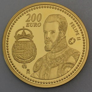 Goldmünze 200 Euro "König Philipp II" 2009 (Spanien) - Miniaturansicht 2