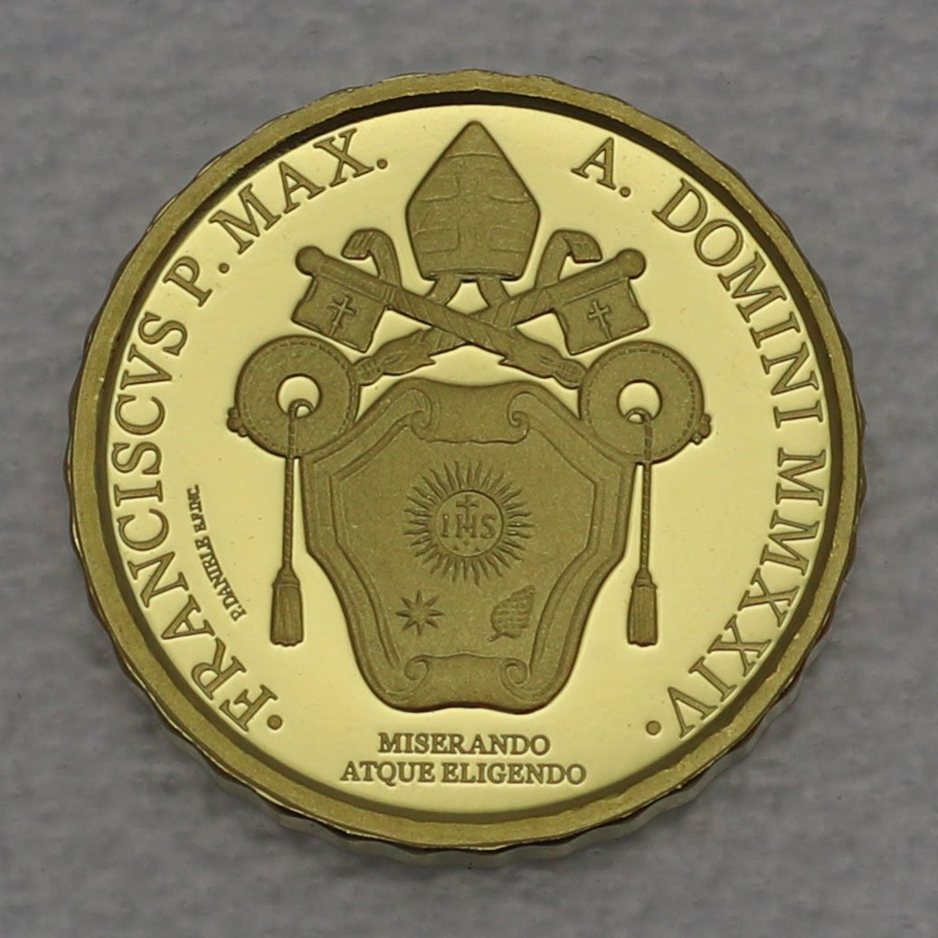 Goldmünze "10 Euro - 2024" Die Taufe (Vatikanstadt) - Detailansicht 1