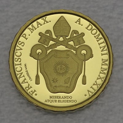Goldmünze "10 Euro - 2024" Die Taufe (Vatikanstadt) - Miniaturansicht 2