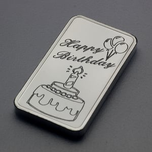 Silberbarren 1oz "Happy Birthday - Torte" ESG - Miniaturansicht 2