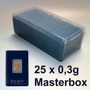 Goldbarren (25x 0,3g) "Fortuna" PAMP, Masterbox - Hauptansicht
