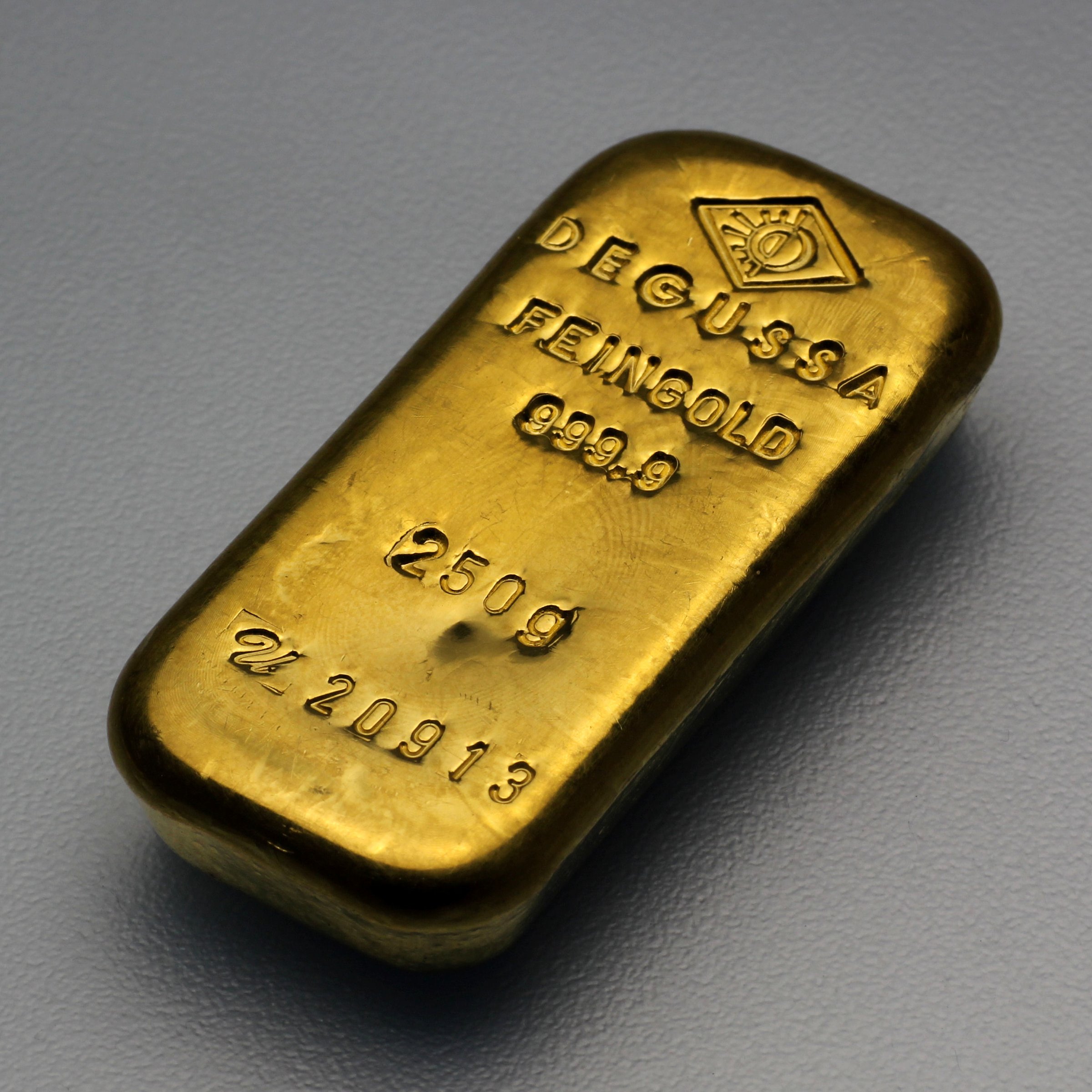Goldbarren 250g DEGUSSA (alte Form) - Detailansicht 3