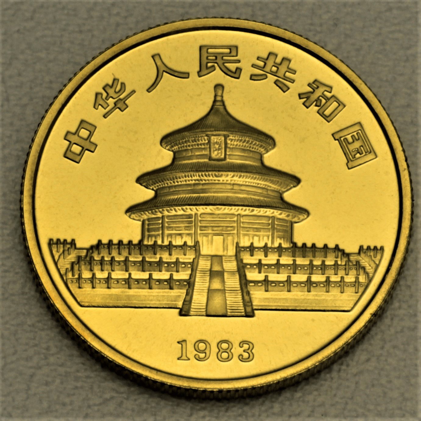 Goldmünze 1/2oz "Panda" 1983 (China) - Detailansicht 1