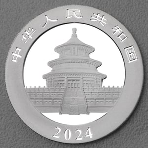 Silbermünze 30g "Panda" 2024 19% (China) - Miniaturansicht 2