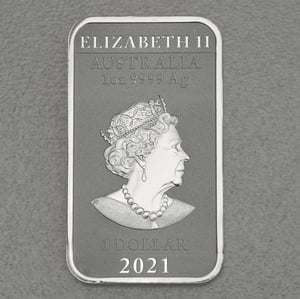 Silber Münzbarren 1oz "Rectangular Dragon" 2021 (Australien) - Miniaturansicht 2
