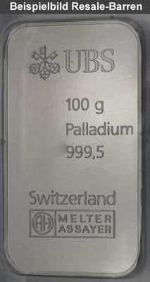 Palladiumbarren 100g "Resale" - Miniaturansicht 3