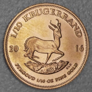 Goldmünze 1/10oz "Krügerrand" 2016 (Südafrika) - Hauptansicht