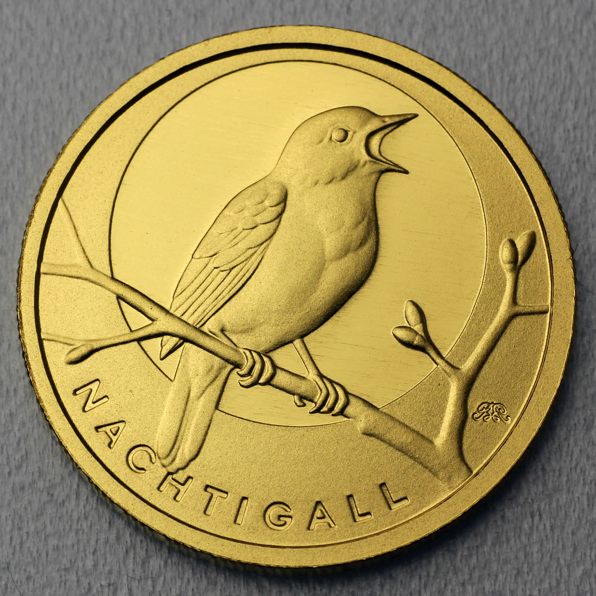 Goldmünze 20 Euro "Nachtigall" 2016 Heimische Vögel (Deutschland) - Hauptansicht