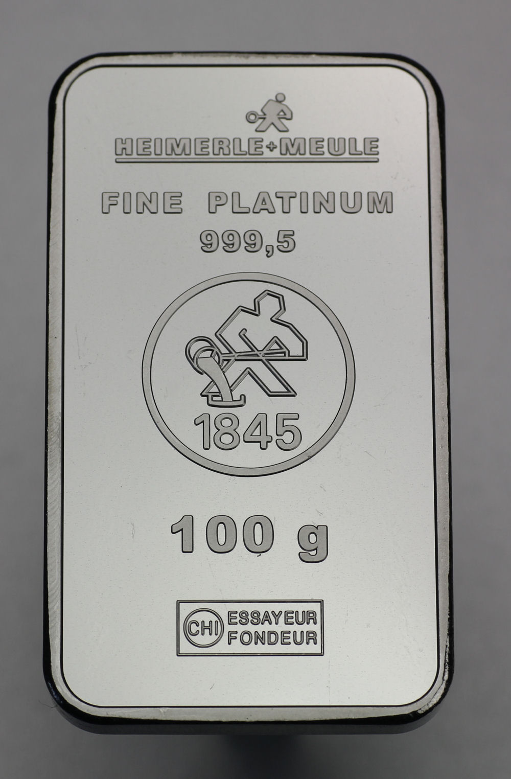 Platinbarren 100g  Heimerle+Meule - Detailansicht 1