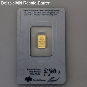 Goldbarren 1g "Resale" (div. Hersteller) - Miniaturansicht 3