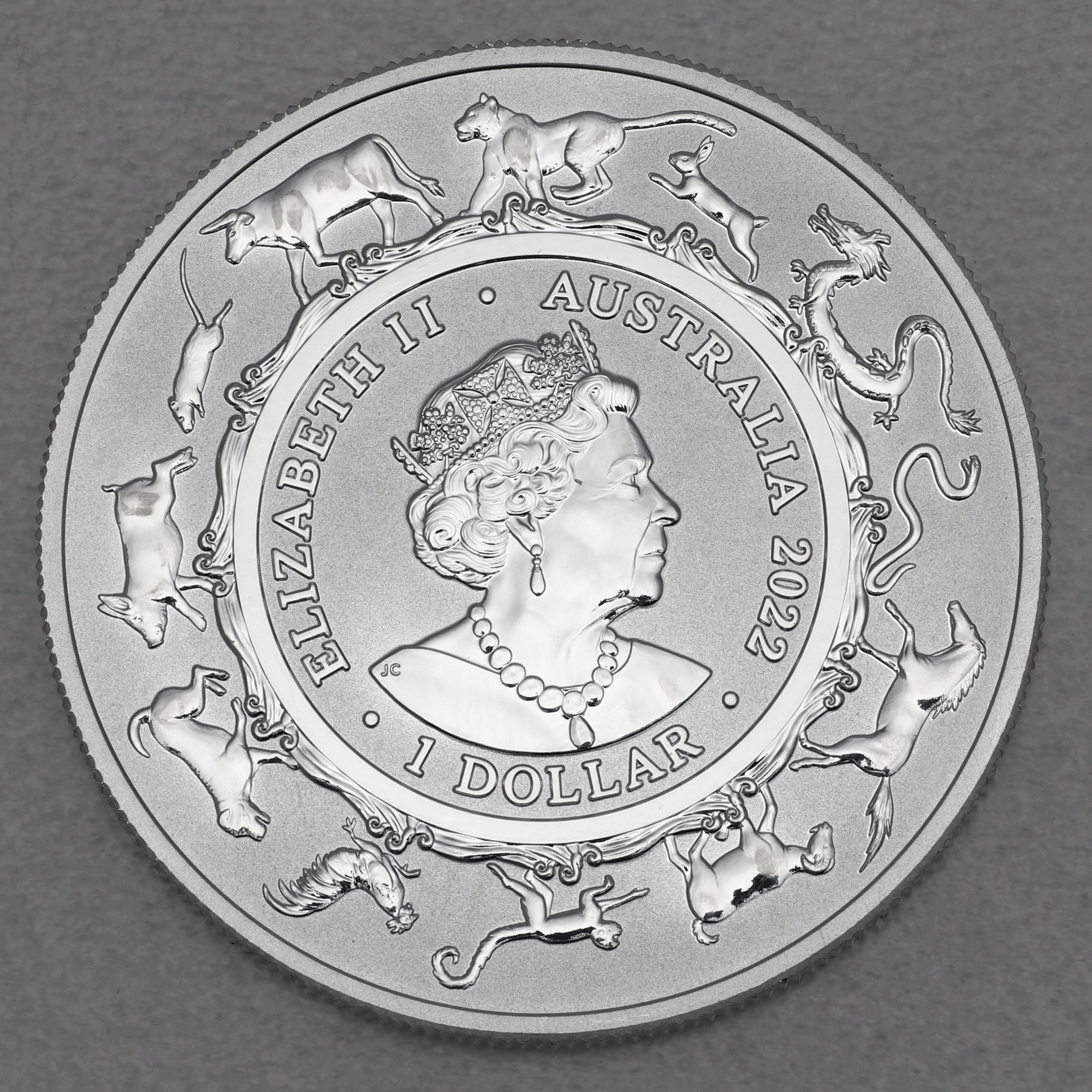 Silbermünze 1oz "Tiger" 2022 Lunar II (RAM) – Year of the Tiger (Australien) - Detailansicht 1