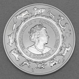 Silbermünze 1oz "Tiger" 2022 Lunar II (RAM) – Year of the Tiger (Australien) - Miniaturansicht 2