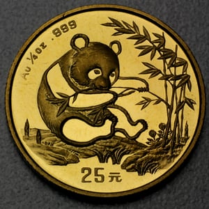 Goldmünze 1/4oz "Panda" 1994 (China) - Miniaturansicht 1