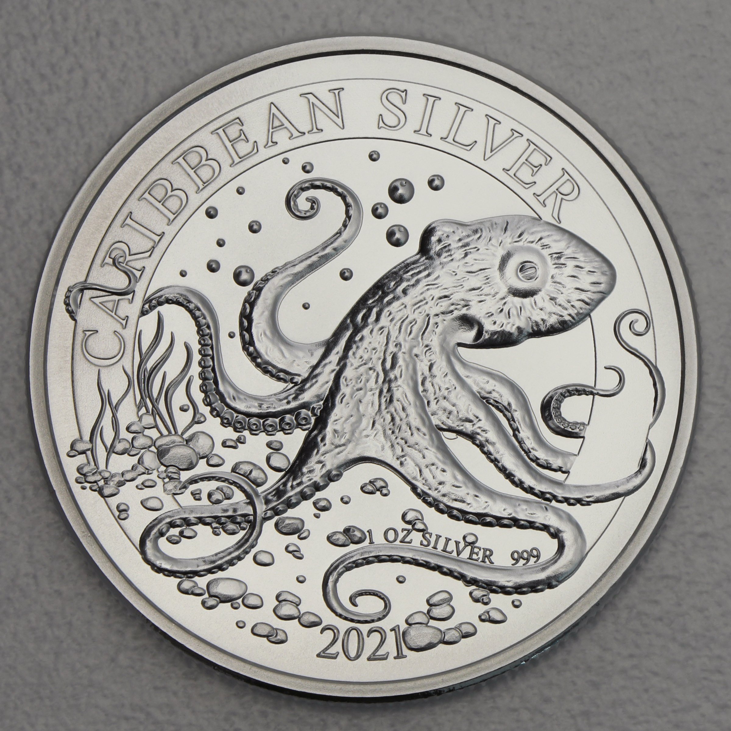 Silbermünze 1oz "Octopus 2021" Caribbean Silver (Barbados) - Hauptansicht