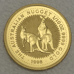 Goldmünze 1/10oz "Känguru" 1998 Australian Nugget (Australien) - Hauptansicht