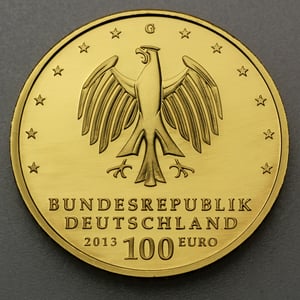 Goldmünze 100 Euro "Dessau-Wörlitz" 2013 Unesco-Weltkulturerbe (Deutschland) - Miniaturansicht 2
